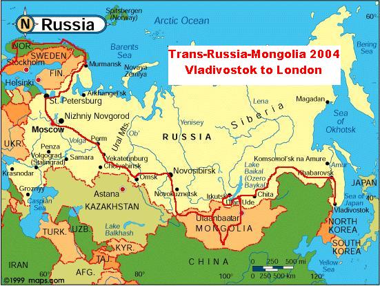 Russia Mongolia Map