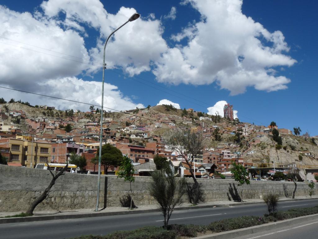 Bolivia: La Paz, highest capital city in the world at 3660m (4200m to 3200m)