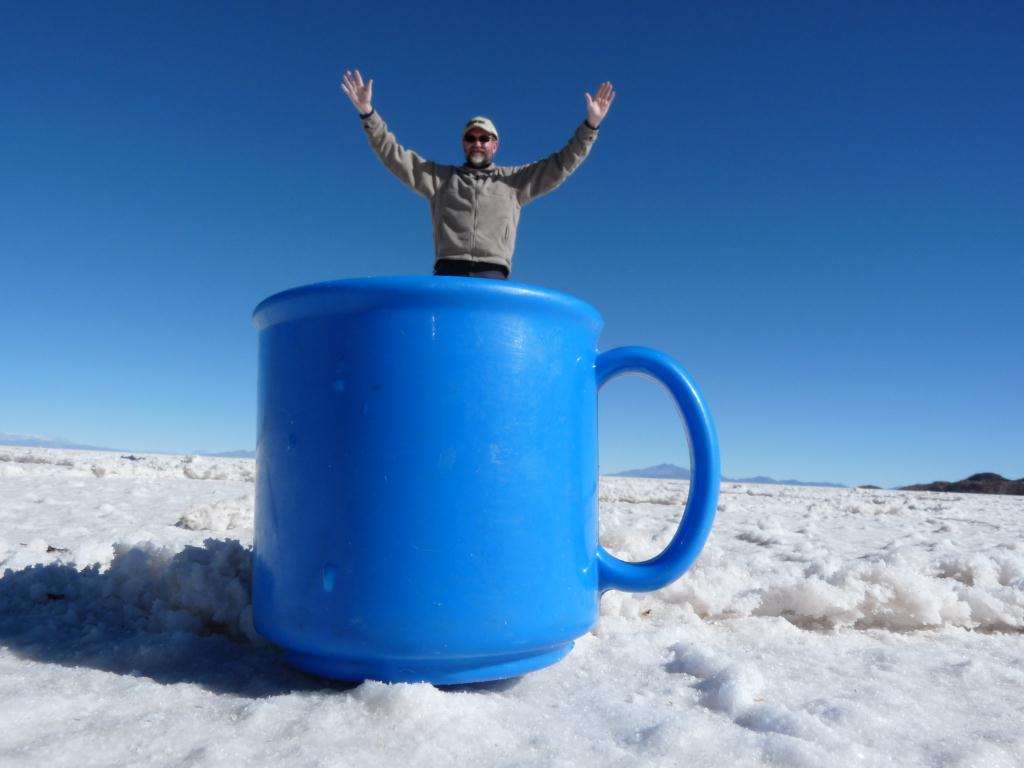 Bolivia: Salar de Uyuni, The cups are big over here!