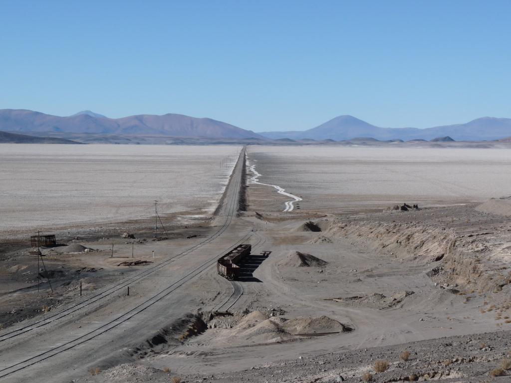 Chile: Calama (Chile) to Uyuni (Bolivia) Railway line (3700m)