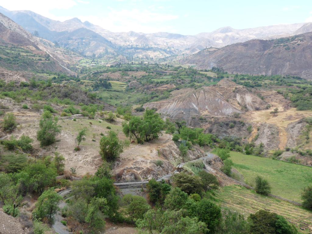 Peru: en route Canyon del Pato, mountain valley as viewed from Ancos