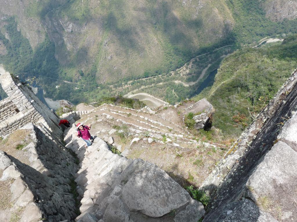 Peru: Near vertical steps, a long way down!