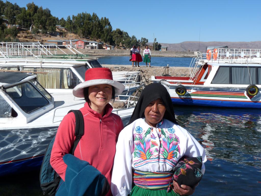 Peru: Our hostess Dyonisius on Amantani Island on Lake Titicaca