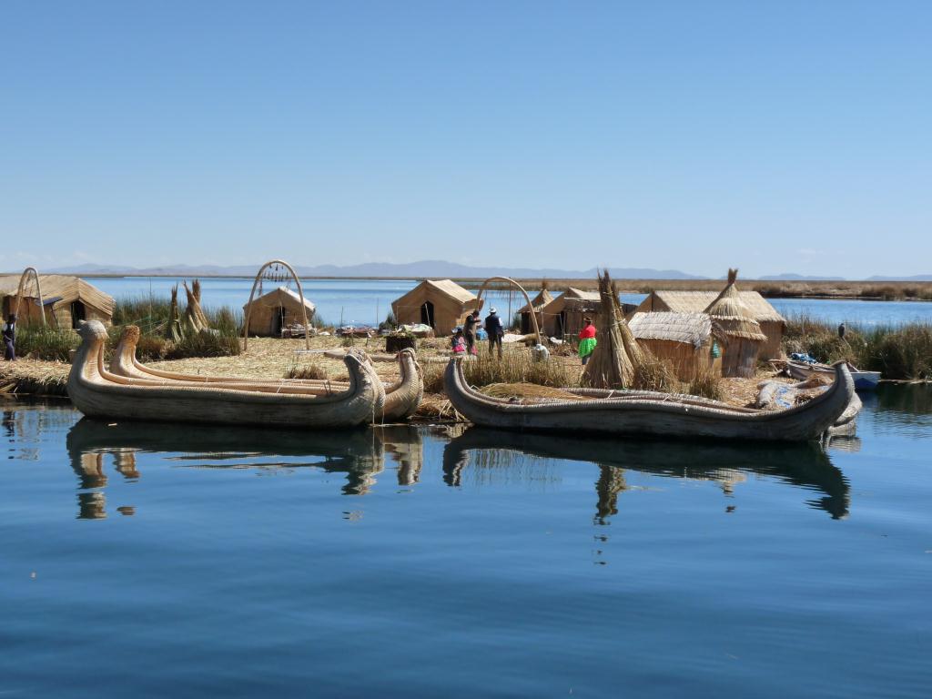 Peru: Uros reed island on Lake Titicaca