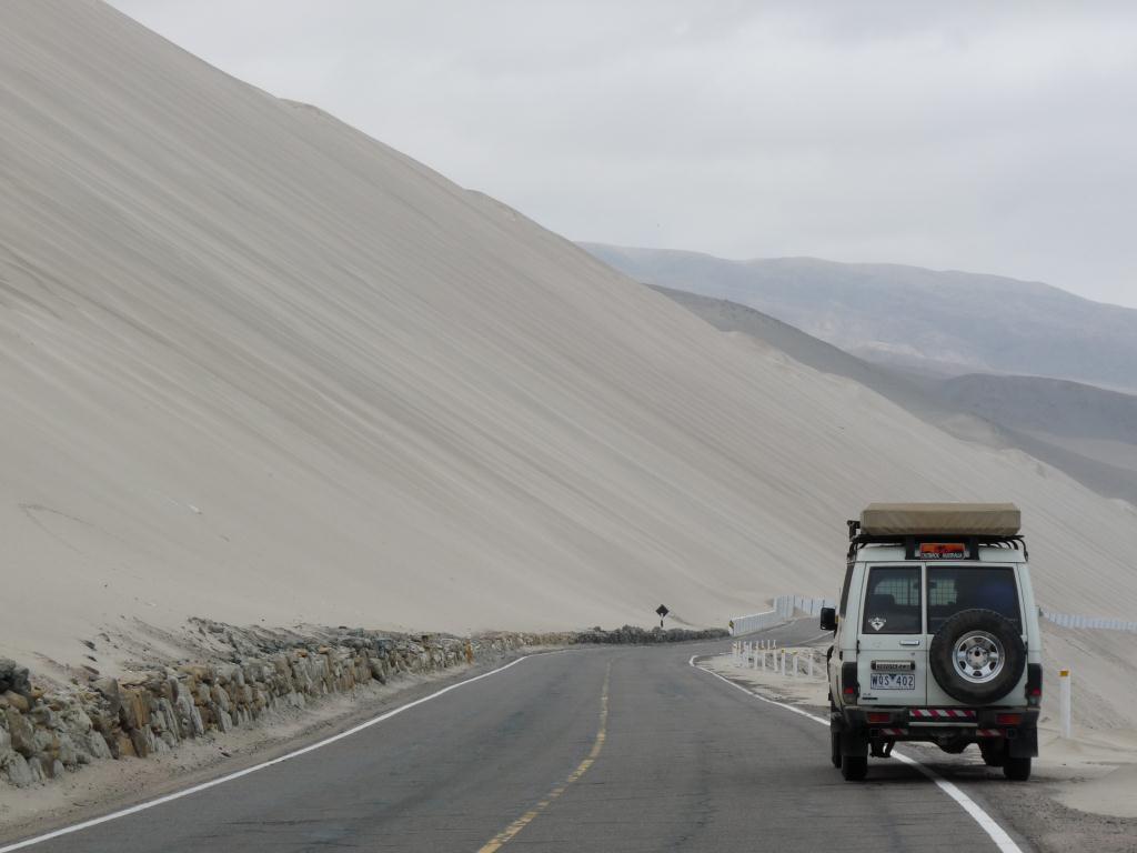 Peru: Panamerican Highway which follows the Pacific Coastline