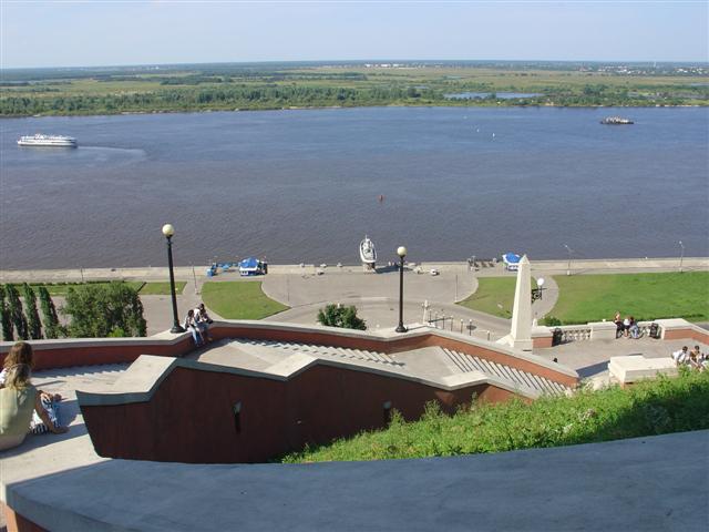 Russia: Volga River from our hotel in Nizhny Novgorod