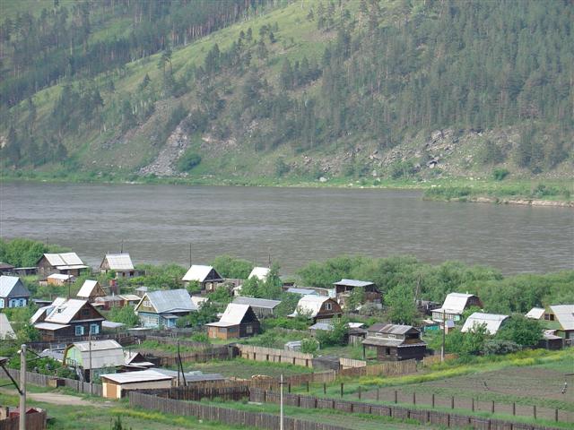 Russia: Village on Selenga River